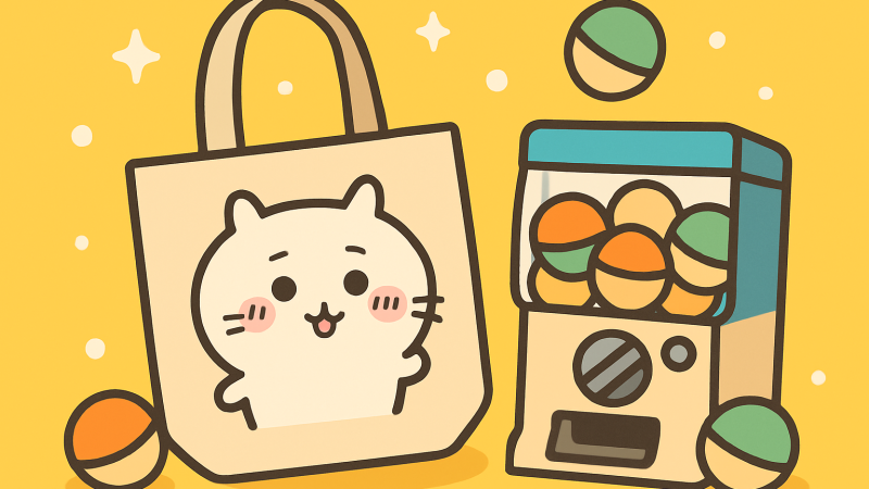 普段使いできるちいかわのトートバッグ、なぜガチャの「引くまで分からない」で売られているのか