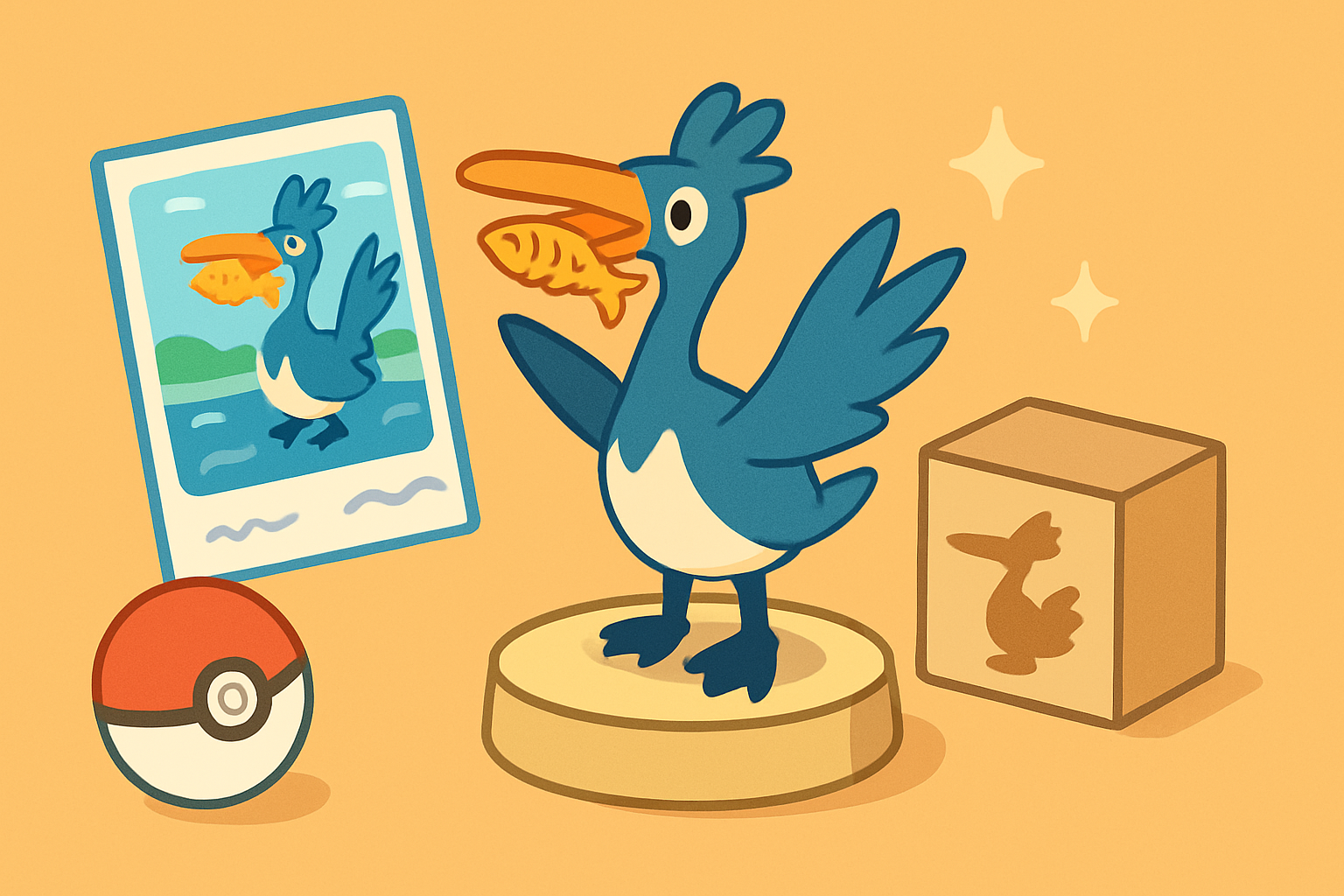 カードイラストそのままの姿で立体化した「みずべのポケモン」の中身