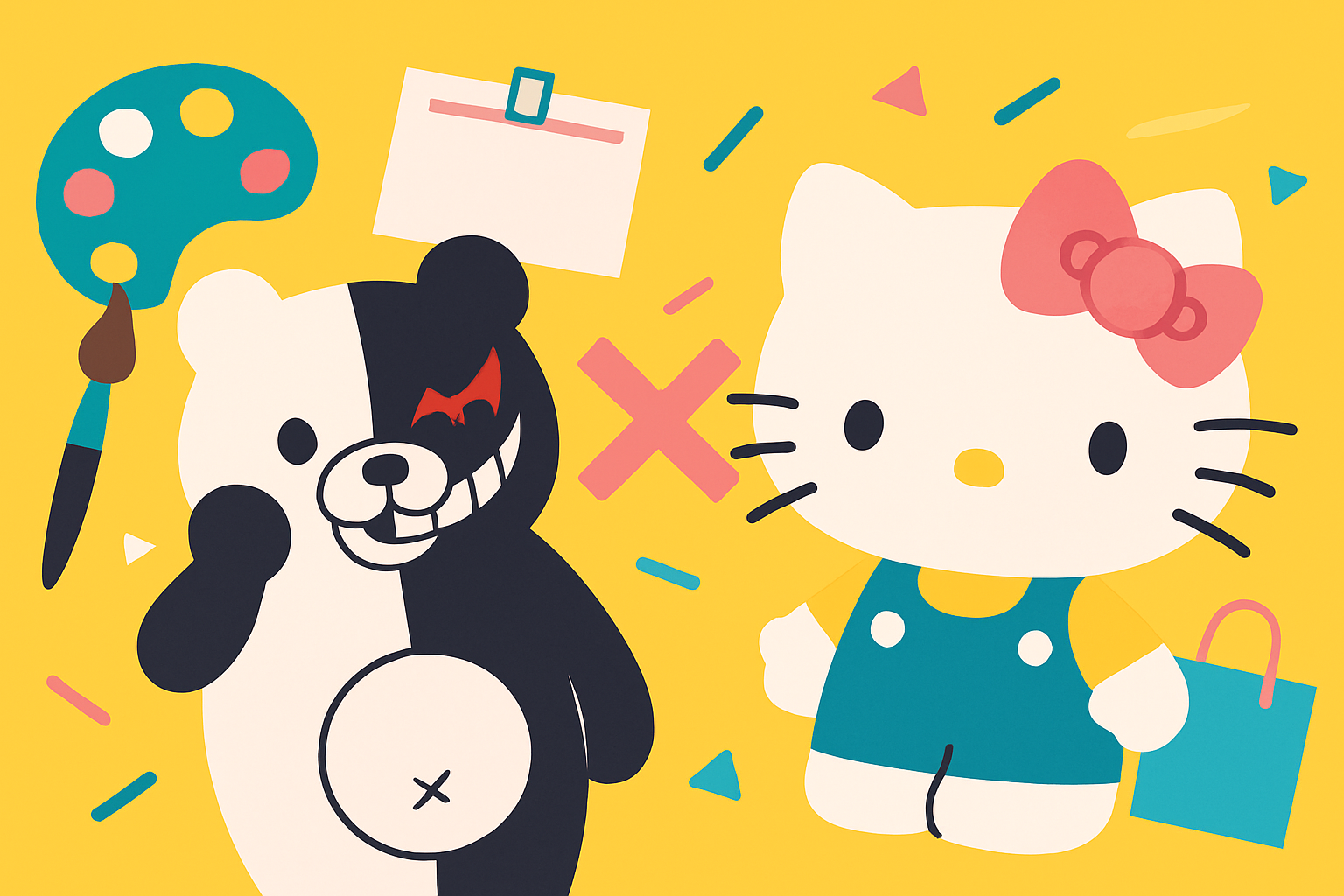 「殺し合いの学園」とキティが同じ絵に――ダンガンロンパ&times;サンリオ、望月けいが結んだ理由