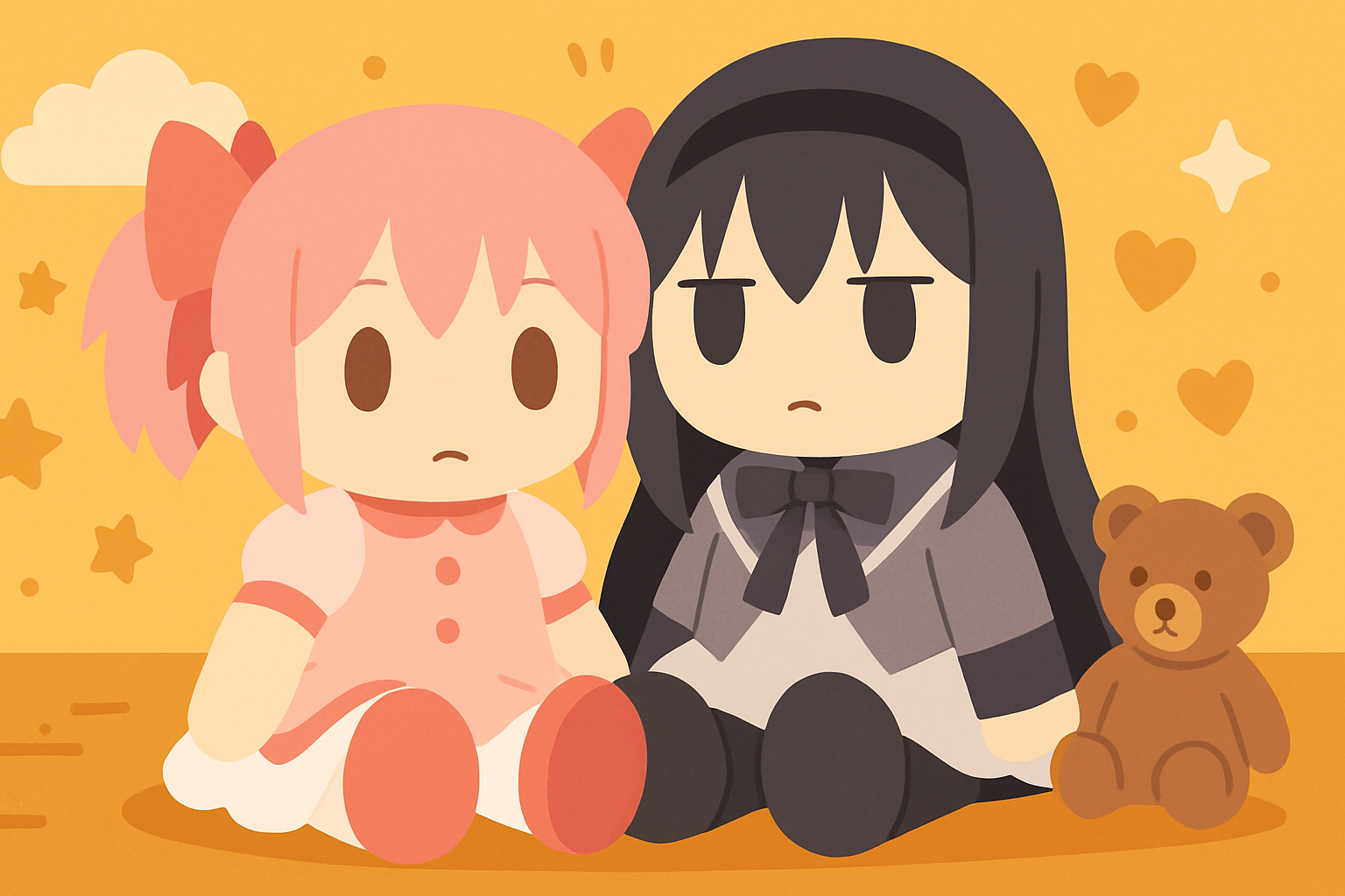 部屋に置いたら圧迫感どころじゃない――まどか＆ほむらが100cmになった中身