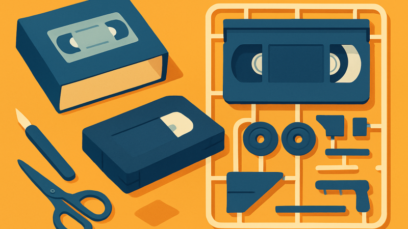 上書き禁止のツメを折る、あの緊張感まで再現──VHSテープが2,970円のプラモになった中身