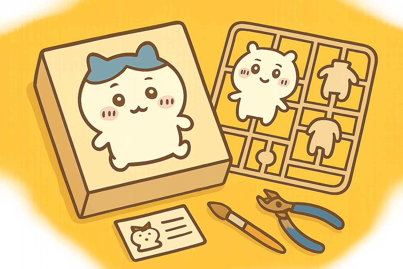 ちいかわの新プラキット「ちいプラ」が予約開始、送料無料と引き換えにうさぎ分の発送は2027年1月に
